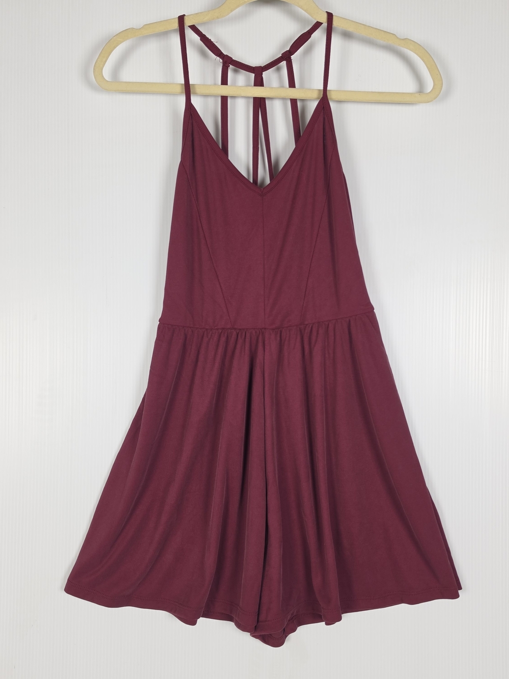 Adam Levine Collection Wine Red Strappy Romper